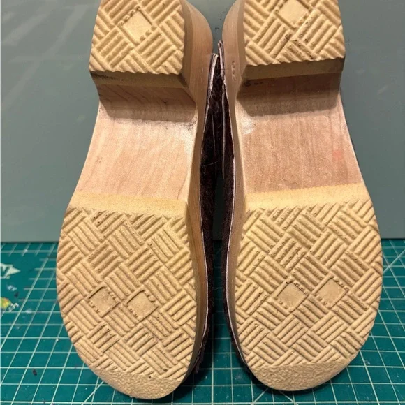 No.6 animal pony hair mid hight clog mules size 38 - Picture 5 of 6
